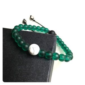 lokia adjustable glass bead bracelet